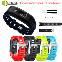 for garmin Vivosmart HR smartwatch With Tools Watch Bands Replacement Sports soft Silicone Bracelet  Wrist Strap Split Bracelet 2024 - buy cheap