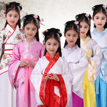 Antigo traje chinês tradicional ópera chinesa crianças dinastia ming tang han hanfu vestido criança dança folclórica crianças roupas da menina 2024 - compre barato
