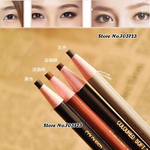 4pcs Makeup Cosmetic Eye liner Eyebrow Pencil Brush Tool Light Brown Black Grey 2024 - buy cheap