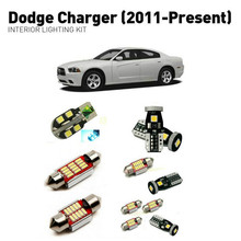 Luzes led internas para carros, kit de lâmpadas canbus automotivas, para dodge charger 2011 + 13 peças 2024 - compre barato