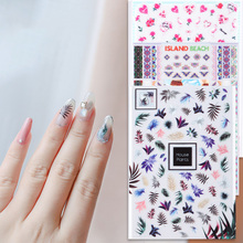 New Fashion 1Sheets 3D Water Decals Nail Art Stickers DIY Boiamia leaves  Nails Sticker Decorations Manicure Z0115 2024 - buy cheap