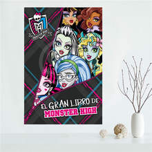 YJW523-L16 Custom Monster High Canvas Painting Wall Silk Poster cloth print DIY Fabric Poster FF-14 2024 - buy cheap