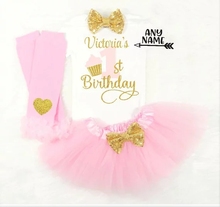 Customize name age cupcake birthday bodysuit onepiece Tutu t shirt legwarmers toodles Outfit set baby shower party gifts 2024 - buy cheap