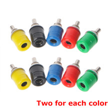 10 Pcs 5 Color 4mm Female Banana Plug Socket Connector Binding Post Audio Terminal 2024 - buy cheap