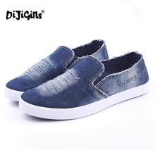 DIJIGIRLS-zapatos de lona informales para hombre, calzado de verano, transpirable, sin cordones, con recortes, talla 39-44 2024 - compra barato