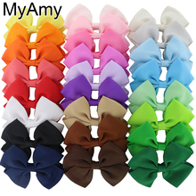 MyAmy Free Shipping 40pcs/lot grosgrain ribbon boutique hair bows WITHOUT Clips for hair accessories 2024 - buy cheap