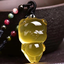 Wholesale JoursNeige Yellow Natural Crystal Pendant Carved Pig Pendant Necklace Lucky for Women Men Fashion Crystal Jewelry 2024 - buy cheap