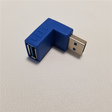 Конвертер под прямым углом 90 градусов вверх и вниз, разъем USB 3,0 типа A, синий 2024 - купить недорого