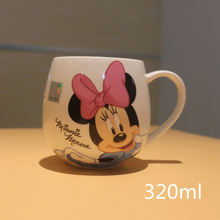 Taza de dibujos animados de Mickey y Minnie, tazas de cerámica de leche, taza creativa de moda para parejas, taza de café y agua, taza de desayuno Linda 2024 - compra barato