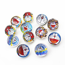 Nova Chegada 50 pçs/lote Doraemon Snap Botões fit 18mm Letras DIY Estalo Gengibre Botão Snap Bracelet & Bangles Jóias encantos 2024 - compre barato