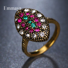 Emmaya pingente de moda marca multicolor aaa zircônio cúbico, anéis originais exclusivos para mulheres, joias populares, presente de festa de casamento 2024 - compre barato