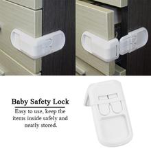 5Pcs/Set Baby Safety Cabinet Locks Double Button Drawer Door Locks Kids Children Safety Protection Plastic Proof Lock Baby Care 2024 - buy cheap