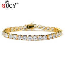 GUCY Hip Hop Bracelet AAA+ Cubic Zirconia 6mm Tennis Bracelets All Iced Out Elegant Style Gift for Wedding/ Engagement/ Birthday 2024 - buy cheap