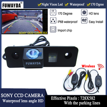 FUWAYDA парковочная камера заднего вида HD SONY CCD камера заднего вида с парковочными линиями для VW SKODA ROOMSTER OCTAVIA FABIA 2024 - купить недорого