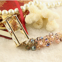 Abalorios de cristal colorido zircônio chaveiro/joia coreana acessórios para mulheres bolsa/chaveiro/llaveros/porte clef/berloque 2024 - compre barato