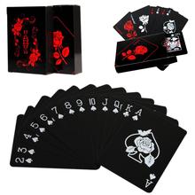 Waterproof Playing Cards Plastic Set Poker Play Cards Black Deck Game Gift 2024 - buy cheap