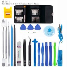 46 in 1 Mobile Phone Screen Opening Repair Tools Kit Screwdriver Pry Disassemble Tool Set for iPhone Samsung Huawei Xiaomi 2024 - buy cheap