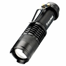 Тактический светодиодный фонарь Q5 с регулируемым зумом, 2000 люмен, мини-фонарик с фокусировкой, светодиодный фонарик с аккумулятором AA/14500 2024 - купить недорого