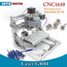 Mini máquina cnc 1610 com controle grbl, fresadora pcb de 3 eixos, roteador de madeira, v2.4 com pinça er11 2024 - compre barato