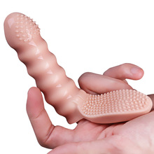 Consolador de dedos vibrador grande, Juguetes sexuales para mujeres, estimulador de clítoris, vibrador, funda para el dedo, vibrador Vaginal de punto G, Juguetes sexuales para adultos 2024 - compra barato