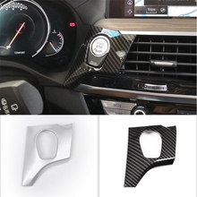 For BMW X3 G01 2018 ABS carbon fiber/chrome Car Engine Start Stop Keyless Start System Button Decoration Frame Cover Car-styling 2024 - buy cheap