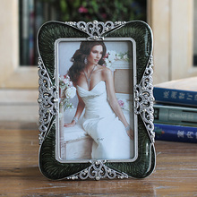 Hot Selling Newest 5 Inch 7 Inch 10 Inch Metal Photo Frame Antique Diamond Wedding Photo Set Photo Album Picture Desktop Frame 2024 - buy cheap