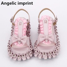 Angelic imprint woman mori girl lolita cosplay shoes lady high heels pumps Wedges women princess summer dress sandals flower 47 2024 - buy cheap