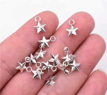 50pcs 11x8X3mm Antique Silver Plated Star Charms Pendant DIY Handmade Jewelry Accessories-D1-01 2024 - buy cheap