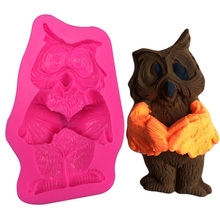 Owl 3D Reverse sugar molding Food Grade silicone mould for soap candle polymer clay molds chocolate cake decoration tools FT0404 2024 - buy cheap