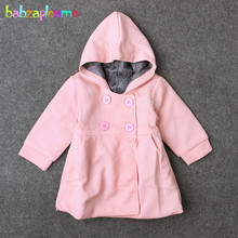 Blusas e jaquetas para bebês recém-nascidos, roupas quentes com capuz, bonito, rosa, de 0-18 meses/outono e inverno, bc1245 2024 - compre barato