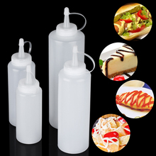 1 pc acessórios de cozinha plástico squeeze garrafa dispenser para molho vinagre óleo ketchup ferramentas de cozimento 200 ml/320 ml/450 ml/750 ml 2024 - compre barato