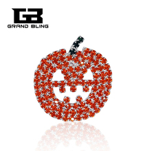 GRANDBLING Rhinestone Pumpkin Brooch Pin for Halloween Jewelry Gift 2024 - buy cheap