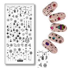 Fashion Christmas Stamping Plates Metallic Decoration Accessoires Nail Plate Xms Beauty Nail Art Stamp DIY Tips Nails Templates 2024 - buy cheap