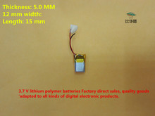 Полимерная литиевая батарея 50 мАч 3,7 в, 501215 051215 может быть настроена, оптовая продажа, сертификация качества CE FCC ROHS MSDS 2024 - купить недорого