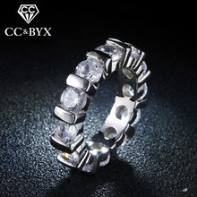 Женское кольцо с цирконием, винтажное вечерние велирное украшение белого и золотого цвета, CC051 2024 - купить недорого