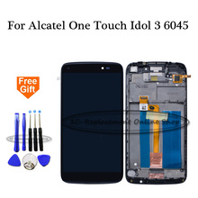 For Alcatel One Touch Idol 3 OT6045 6045 6045Y 6045F 6045K Full LCD display + Touch screen digitizer assembly with Frame Tools 2024 - buy cheap