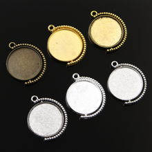 6 cores nova moda 5pçs 25mm tamanho interno cor de prata pode girar bronze dupla face ouro clássico simples configuração de base cabochão 2024 - compre barato
