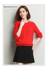 Sweater Female Women's Knitted Cashmere Sweater Slim O-Neck Sweater Short Design Plus Size Pullover Basic Shirt 2024 - buy cheap