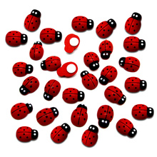 50Pcs Red Ladybug Wood Sewing Buttons For Clothes Craft Flatback Cabochon Scrapbooking Decoration Handicraft DIY Accessories 2024 - buy cheap