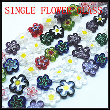 Best Selling 60pcs charms glass beads flower beads size 10-15mm fashion jewelry beads accessories Jewelry findings 2024 - buy cheap