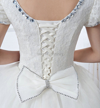 2017 New Arrival Wedding Dresses with Bow Elegant Fashionable White/Ivory Princess Formal Dress Bridal Gown Vestidos De Novia 2024 - buy cheap