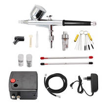 Gravity Feed Dual Action Airbrush With Compressor Paint Spray Gun Kit Tattoo Nail Spray Pen Set Beauty Inkjet Car Repair Tool 2024 - buy cheap