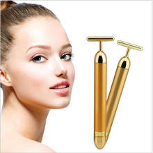 24k Gold Vibration Beauty Face Slimming Bar Firming Facial Roller Massager Lifting Tightening Skin Care Tool 2024 - buy cheap