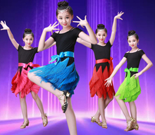 Детское платье для латиноамериканских танцев Songyuexia с кисточками, детская юбка для латиноамериканских танцев без рукавов, детская одежда для латиноамериканских танцев 2024 - купить недорого