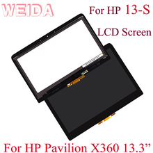 Weida-digitalizador de toque para hp pavilion x360 13s, 13-s series, tela sensível ao toque 13.3 porcelana, s056nw, 13-s003na 2024 - compre barato