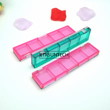 100pcs Empty Green Pink Eyeshadow Container Case 5 Girds Pans Cosmetic Blusher Compact Lipstick Container F2376 2024 - buy cheap