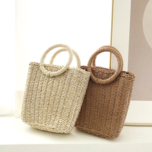 Vintage Women Vintage Straw Handbag Female Shoulder Bag Rattan Ladies Summer Small Square Bags Handmade Woven bolsa feminina 2024 - buy cheap