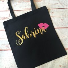 Bolsas de mano de lona para dama de honor, accesorio personalizable con cualquier nombre, color negro, ideal para regalo de boda y propuesta de nacimiento 2024 - compra barato