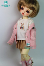 BJD doll clothes fits 27cm-30cm 1/6 BJD doll fashion pink cardigan T-shirt short skirt socks 2024 - buy cheap