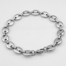 GOKADIMA men's trendy silver color flat bead link & chain stainless steel 22cm 11mm jewelry man bracelet,Cool,Rock WB831 2024 - buy cheap